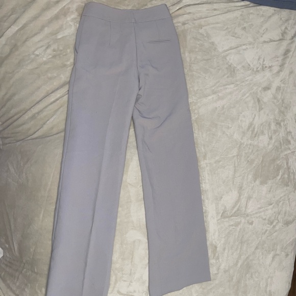 ***SOLD*** Mango Wide Leg (Lilac/Grey Coloured) Trousers - Picture 5 of 8